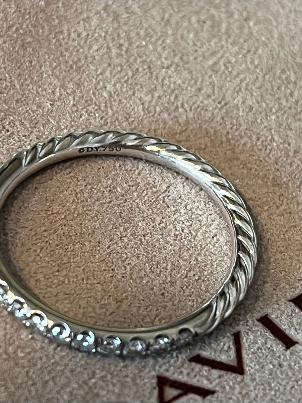 David Yurman 18k white Diamond EDEN RING -8 - Picture 5 of 5